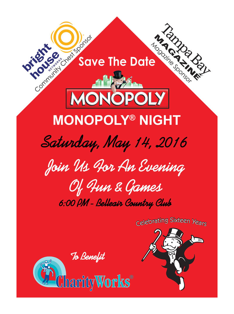 Monopoly Night, Saturday May 14th, 2016 at Belleair Country Club